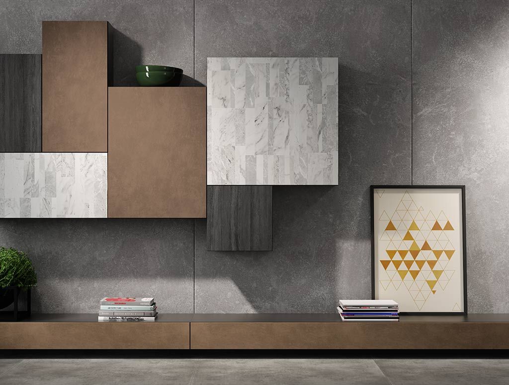 Revestimento de parede com painel de concreto